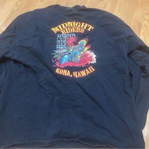 Midnight Riders vintage y2k Kona Black Long Sleeve Tee xxl